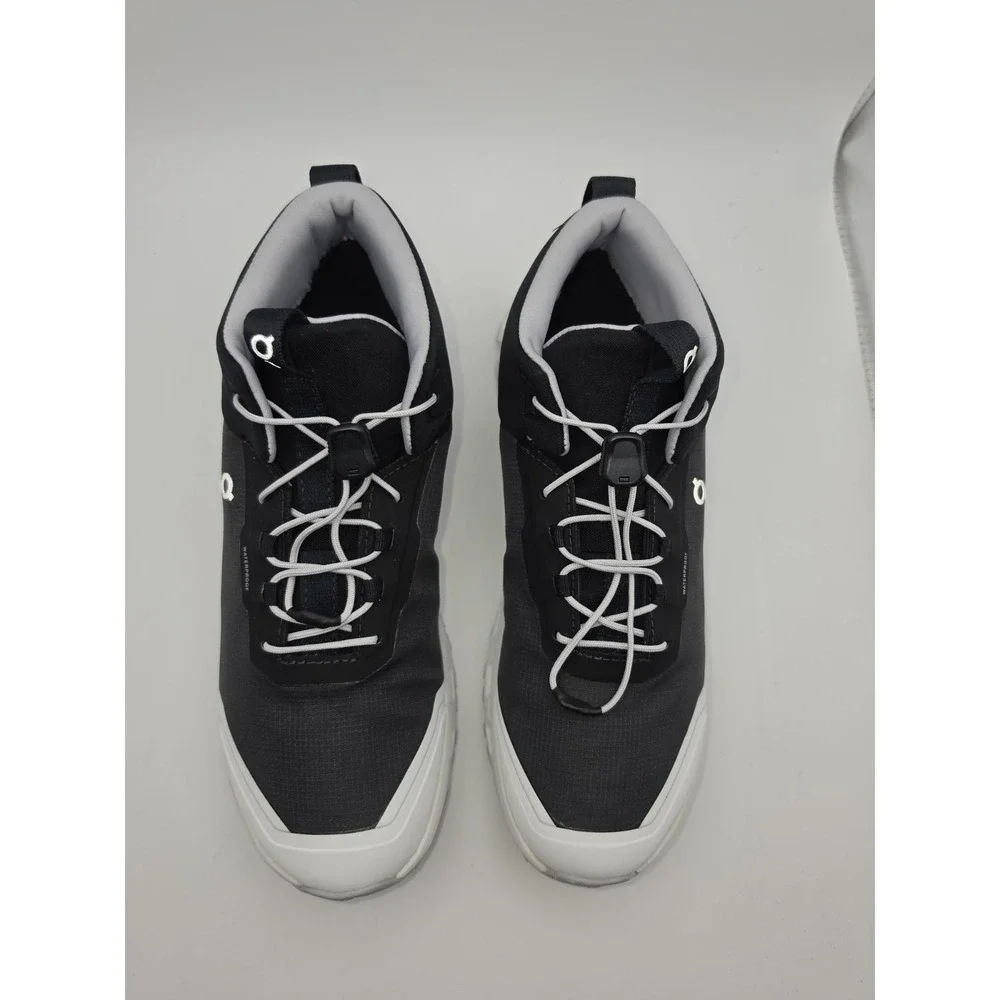 On Youth  Cloudhero Mid Waterproof Hiking Boots  Black & White Size 6.5